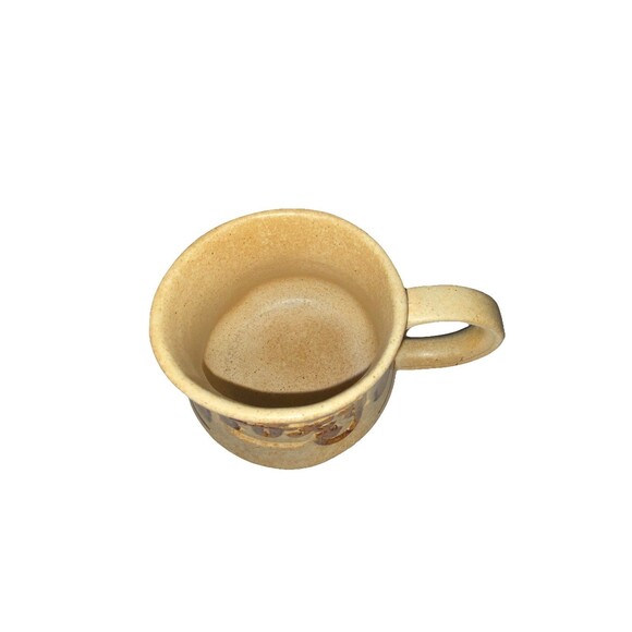 Vintage Pottery Craft "FOXY" Coffee/Soup Mug Beige Wide Opening - Picture 4 of 8